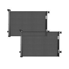2 Pack Retractable Baby Gate,Mesh Baby Gate or Mesh Dog Gate,33" Tall,Extends up to 55" Wide,Child Safety Gate for Doorways, Stairs, Hallways, Indoor/Outdoor（Black,33"x55"