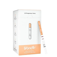 Wondfo Early Result Pregnancy Test Strips - Get Results 6 Days Sooner Than Missed Period-Sensitive and high-Accuracy HCG Testing Kit at 10 MIU/ml Cut-Off -[25 Packs]