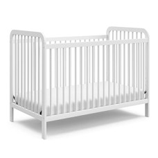 Storkcraft Pasadena 3-in-1 Convertible Crib (White) – GREENGUARD Gold Certified, Converts to Daybed and Toddler Bed, Fits Standard Full-Size Crib Mattress, Adjustable Mattress Height