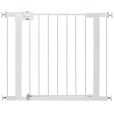 Safety 1st Easy Install Walk Thru Baby Gate for Doorways, Gate With Door, Dog Gates, Fits 29"-38", Easy Install 28" Tall, White