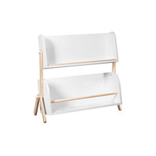 Babyletto Tally Storage Bookshelf in White and Washed Natural