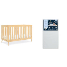 Delta Children Essex 4-in-1 Convertible Crib and Serta Perfect Start Dual Sided Crib Mattress Bundle