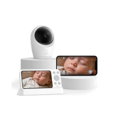 eufy Security Baby Monitor E21 with 4K UHD Camera, 5'' 720p Display, 8X Zoom, Hybrid Wi-Fi and No Wi-Fi Connection, 24/7 Recording in app, Pan-Tilt, Portable Camera with Built-in Battery, ANR