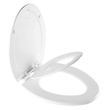 Mayfair NextStep2 Toilet Seat with Toddler Potty Training Seat Built-In, Slow Close, Easy Clean, Magnetic Removable Kids Seat, Made in USA, ELONGATED, White
