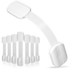 Yolay Child Proof Cabinet Locks Baby Proofing (8-Pack) Child Safety Locks with Baby Proof Multi-Purpose Lock for Cabinets, Drawers, Fridge, Trash Can, Cupboard with Adhesive Drawer Door Latches