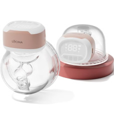 Wearable Breastfeeding Pump Hands Free of Long Battery Life, Ultra-Quite Portable Breast Pump with 3 Modes and 9 Levels, LED Display, Anti-backflow, 16/18/20/22/24mm Flanges & Inserts, 2 Pack (Pink)