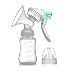 Manual Breast Pump and Milk Collector - Innovative Design, Silicone Manual Breast Pump Hand Pump- BPA Free, 150 ml Collector, Hand Express, FSA Eligible Breastfeeding