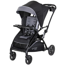 Baby Trend Sit N' Stand 5-in-1 Collapsible Kids Shopper Stroller with Shaded Canopy Visor, Extendable Storage Basket, and 2 Cup Holders, Stormy