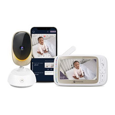 Motorola Nursery VM85 Video Baby Monitor WiFi Camera, Mood Light, HD, 1000ft Range, 2-Way Audio, Pan/Tilt/Zoom, Temp, Lullabies, Night Vision