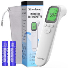 Shieldread Non-Contact Forehead Basal Thermometer for Kids and Adults, Digital Fever Thermometer, Accurate Temperature Reading, LCD Screen, Fever Alarm, Memory Recall, Forehead & Object Mode