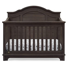 Delta Children Simmons Kids Asher 6-in-1 Convertible Crib with Toddler Rail, Rustic Grey