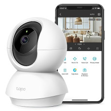 Tapo TP-Link 2K Pan/Tilt Security Camera for Baby Monitor, Dog Camera w/Motion Detection and Tracking, 2-Way Audio, Night Vision, Cloud &SD Card Storage, Works w/Alexa & Google Home C210
