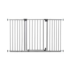 Summer Infant Secure Space Extra-Wide Pet and Baby Gate, 28.5" - 52" Wide, 30" Tall, Pressure or Hardware Mounted, Install In-Between Rooms, Doorways and Stairways, Auto-Close & Hold-Open Door - Grey