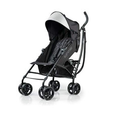 Summer Infant Ingenuity 3Dlite Convenience Stroller,Jet Black–Lightweight Stroller with Aluminum Frame,Large Seat Area, 4 Position Recline, Extra Large Storage Basket– Infant Stroller for Travel&More