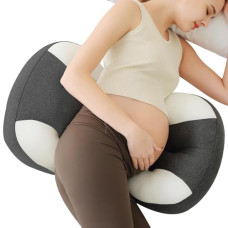 pobopobo Maternity Pillow for Pregnant Women - Pregnancy Pillow for Comfort & Support, Perfect for Side Sleeping, Back Pain Relief, Soft Maternity Pillows for Women