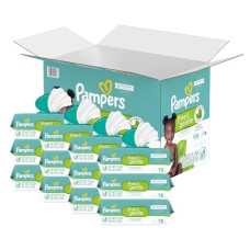 Pampers Baby Wipes, Free & Gentle, Hypoallergenic and Unscented Wipe, 100% Plant Based, Plastic-Free for Babies, 936 Total (12 Flip-Top Packs)
