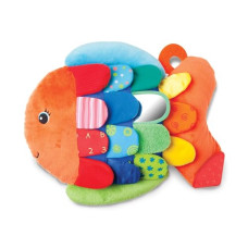 Melissa & Doug Flip Fish Soft Baby Toy Sensory Tummy Time Toys, Soft Fabric Tag Toy for Babies, Infants
