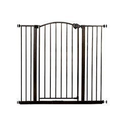 Regalo Easy Step Extra Tall Arched Décor Walk Thru Baby Gate, Includes 4-Inch Extension Kit, 4 Pack Pressure Mount Kit and 4 Pack Wall Mount Kit, Bronze, 36-Inches Tall (Pack of 1)