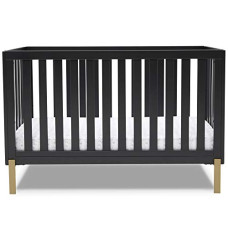 Delta Children Hendrix 4-in-1 Convertible Crib, Midnight Grey/Bronze