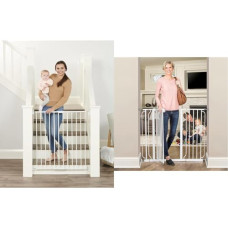 Regalo 2-in-1 Extra Tall Easy Swing Stairway and Hallway Walk Through Baby Gate, White & 37-Inch Extra Tall and 49-Inch Wide Walk Thru Baby Gate