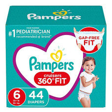 Pampers Cruisers 360˚ Fit Diapers Size 6, 44 Count, Super