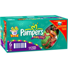 Pampers Baby Dry Diapers, Size 6, 112-Count