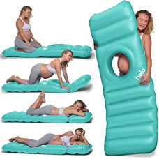 HOLO The Original Inflatable Pregnancy Pillow - Full Body Maternity Airbed/Float with Hole for Tummy - for Ultimate Sleeping Support & Comfort - Say Goodbye to Pregnancy Related Aches and Pains (Mint)