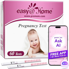 Easy@Home 60 Pregnancy Tests, FSA Eligible, 60 Hcg Test Strips Early Detection - Bulk Pregnancy Strips