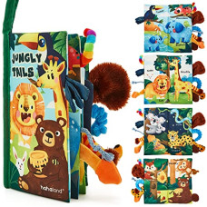 hahaland Baby Books 0-6 Months, Infant Tummy Time Toy High Contrast Sensory Toys 6 to 12 Months Touch Feel Book Babies Travel Toy Gifts for Boy Girl 0-3 Month Baby Shower Birthday Gifts (Single Book)