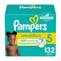 Pampers Baby Diapers - Swaddlers - Size 5, 132 Count, Ultra Absorbent Disposable Infant Diaper